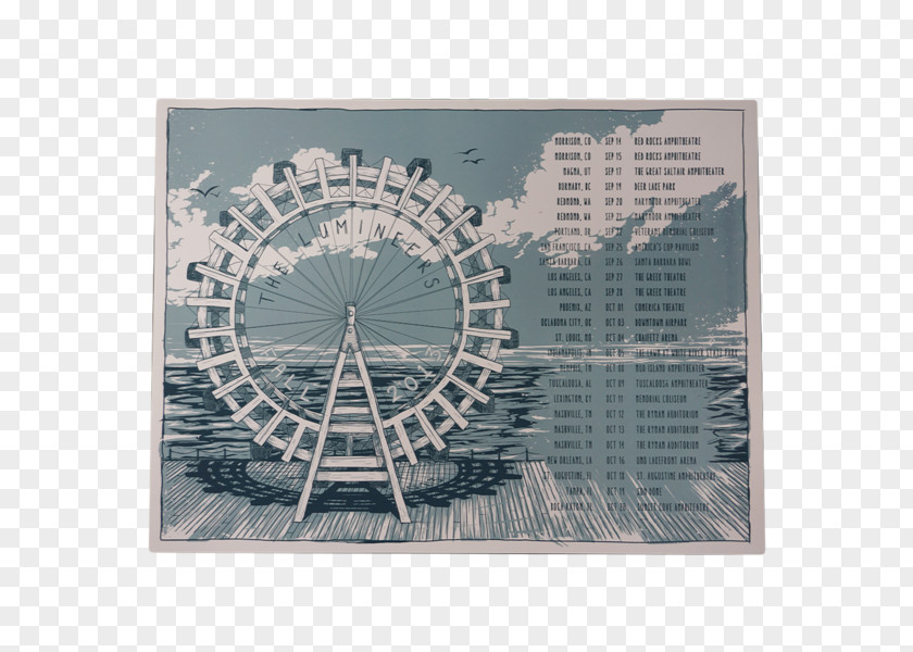 Ferris Wheel Poster Screen Printing A Small Print Shop The Lumineers PNG
