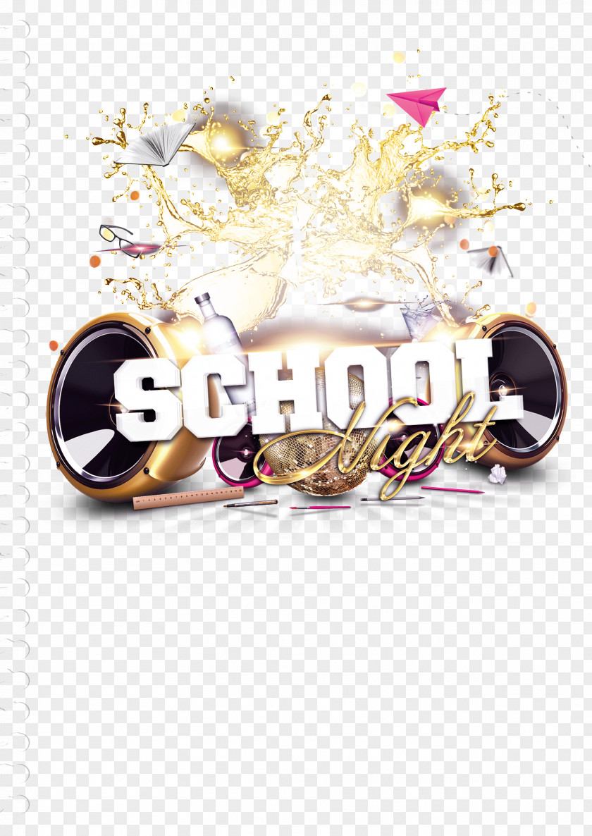 Flyer Party School Template Rxe9sumxe9 PNG Rxe9sumxe9, Fashion music party promotional material, Night logo clipart PNG
