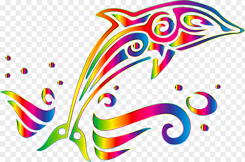 Line Dolphin Coloring Book PNG