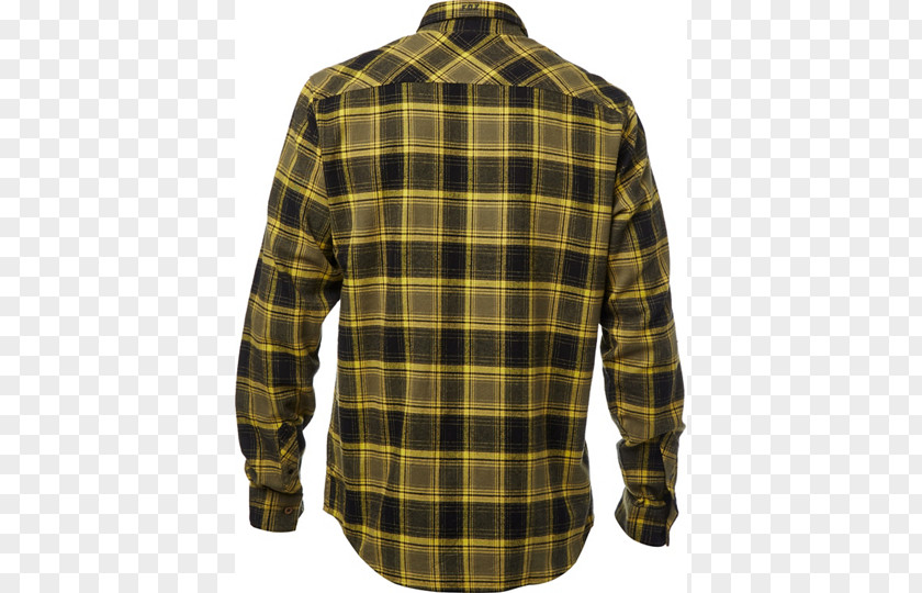 Shirt Flannel Tartan Sleeve Pocket PNG