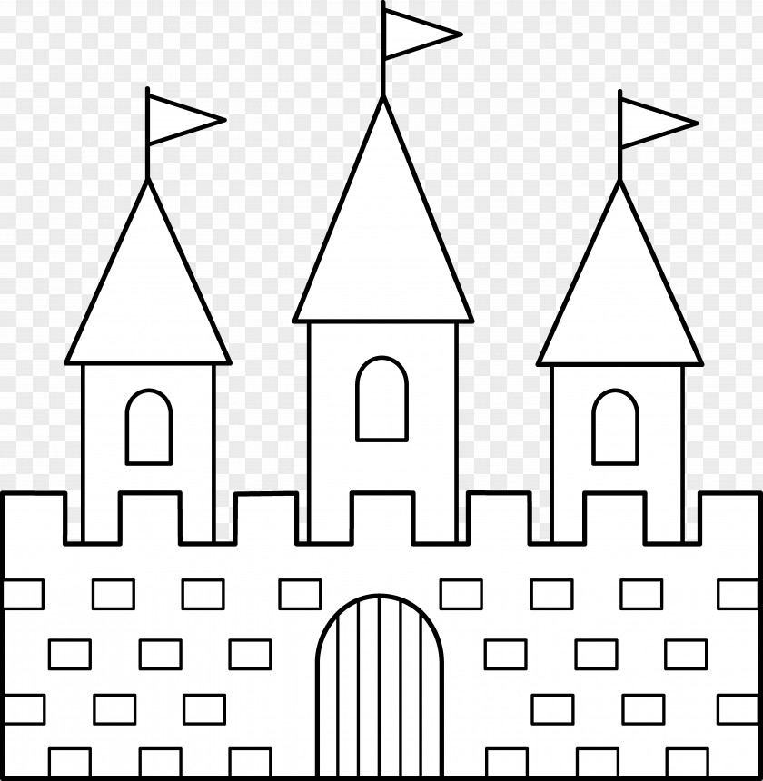 Castle Black Cliparts Line Art Drawing Clip PNG