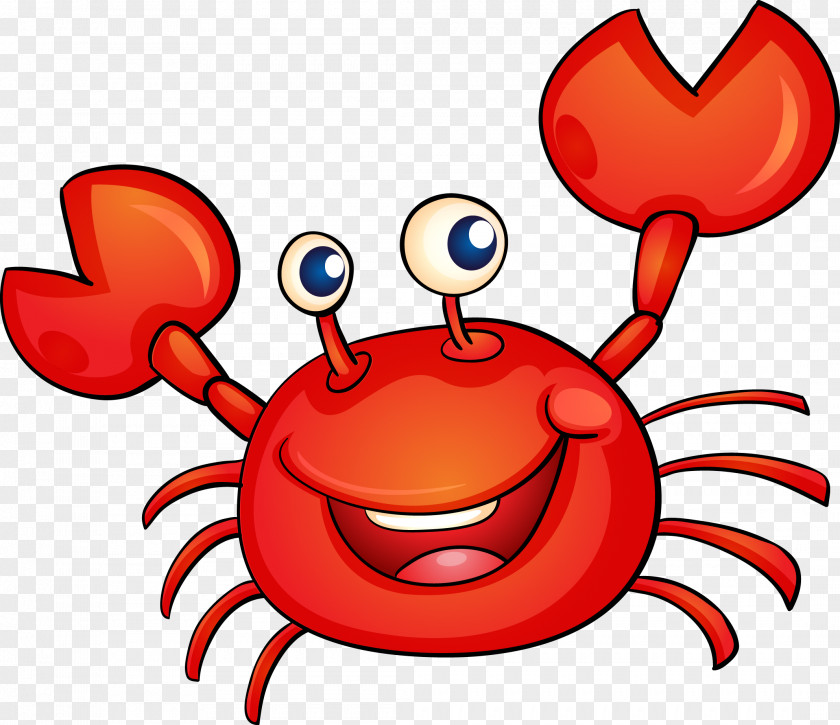Crab Cartoon Vector Illustration PNG