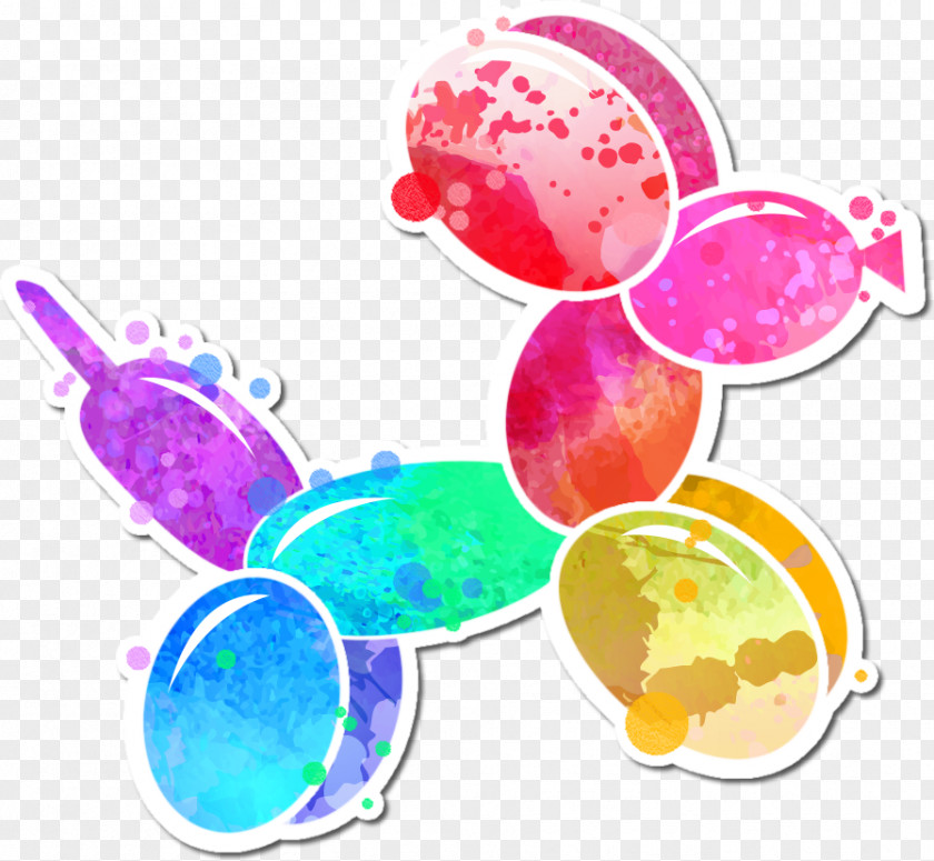 Fasting Balloon Watercolor Balloons Dog Painting Rainbow PNG