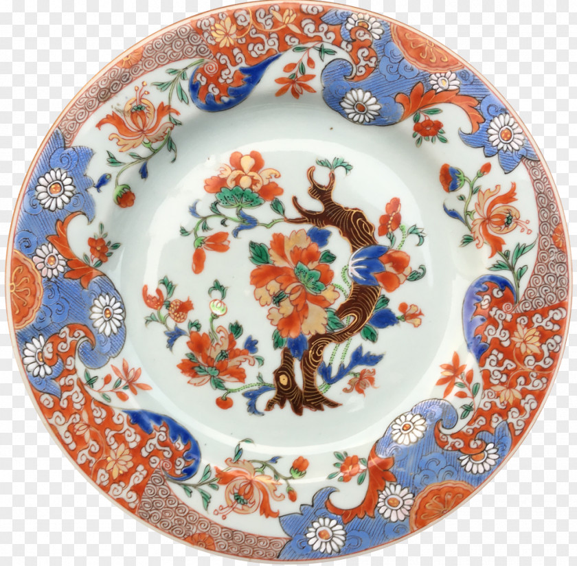 Chinese Herbaceous Peony Tableware Platter Ceramic Plate Porcelain PNG