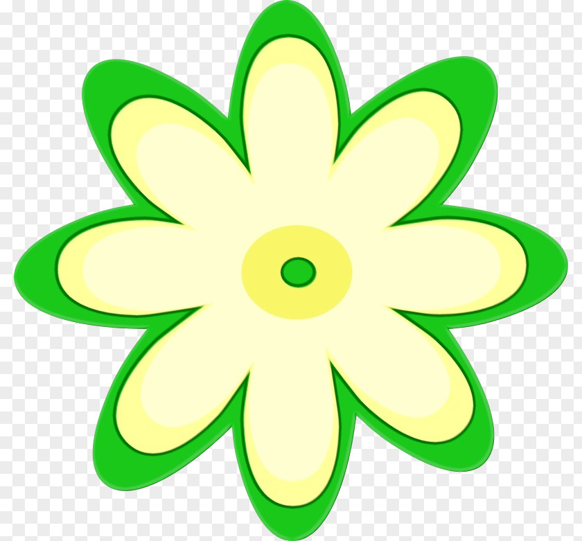 Green Yellow Petal Plant Symbol PNG