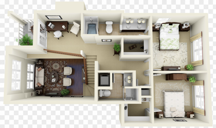 3d Floor Plan 3D Home House Apartment PNG