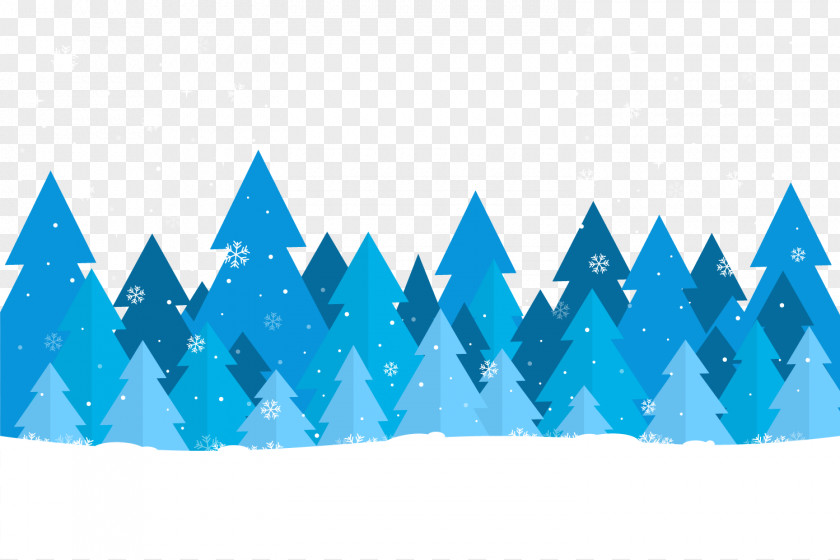 Blue Forest Vector Material Tree PNG