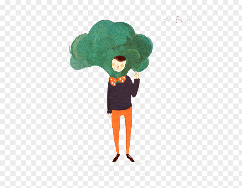 Character Broccoli Cartoon Illustration PNG