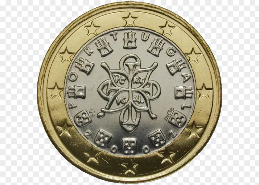 Coin Portuguese Euro Coins 1 2 PNG