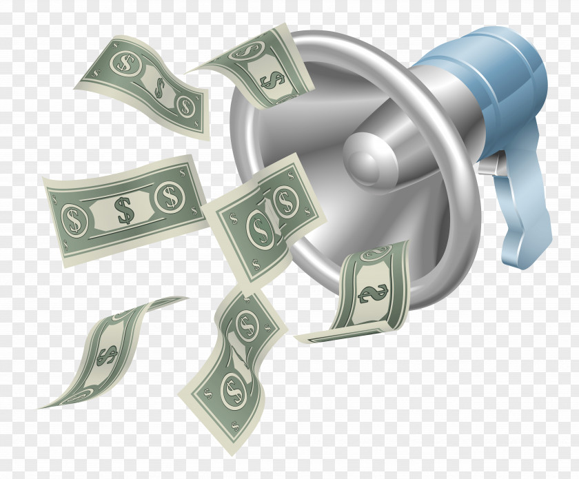 Flying Money Megaphone Stock Photography Clip Art PNG