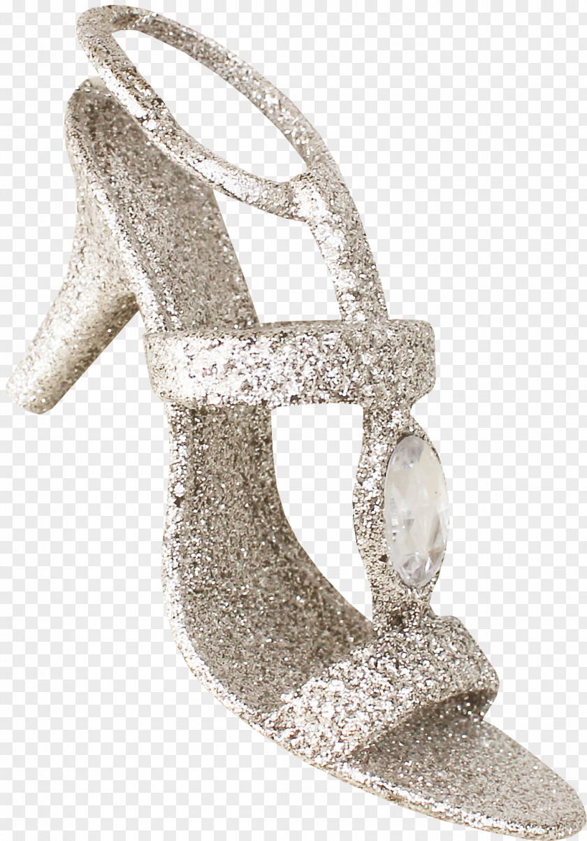 Pretty Silver High Heels High-heeled Footwear Shoe Designer PNG