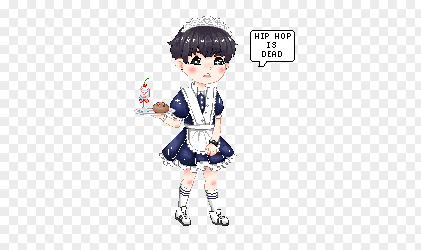 Maid BTS Drawing Fan Art PNG