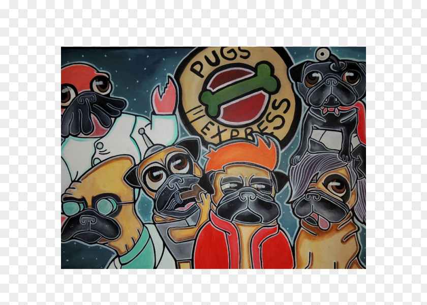 Painting Pug Work Of Art Printing PNG