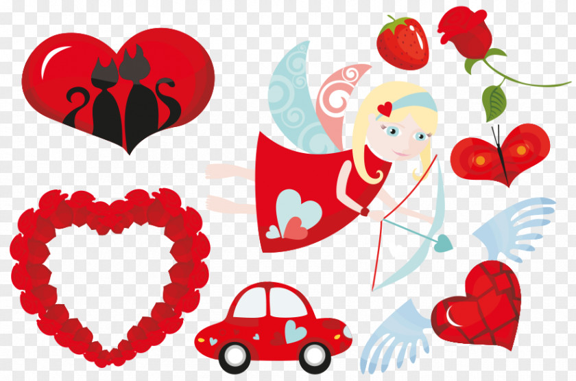 Vector Elements Valentine's Day Heart Clip Art PNG