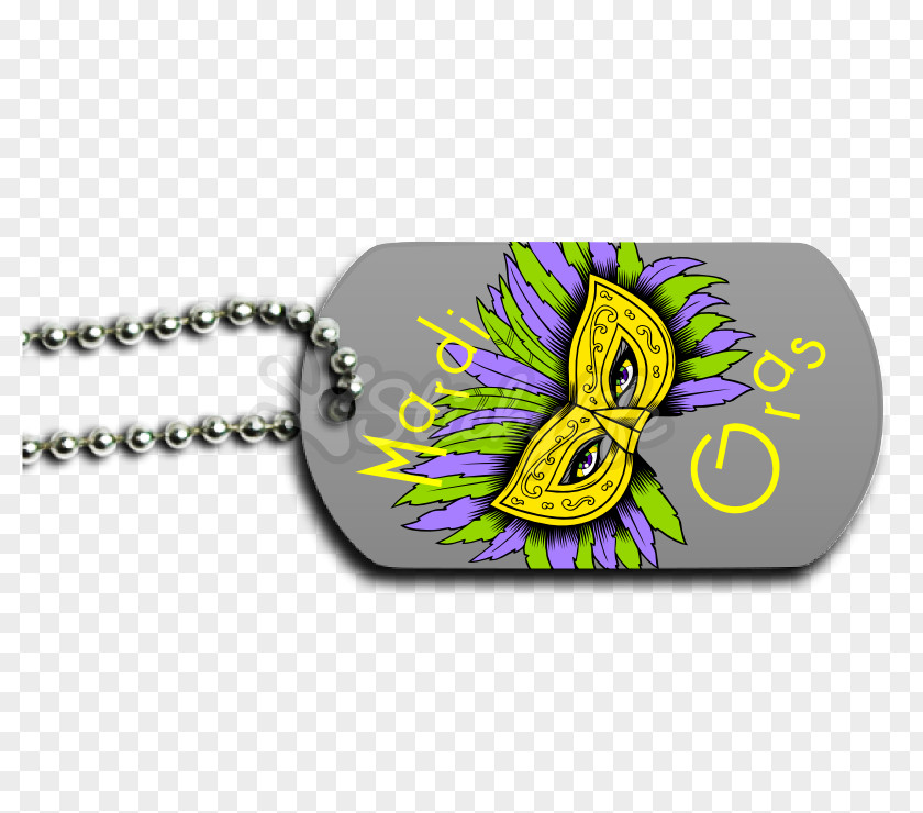 Mardi Gras Dog Tag Chain Soldier PNG