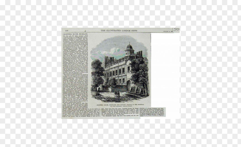 Old Journal Highgate Paper Cromwell House Apartments Giclée Printing PNG