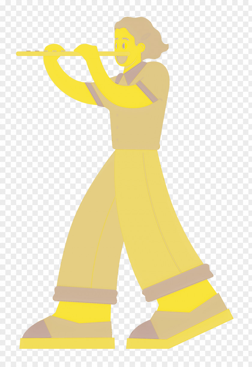Playing The Flute Music PNG