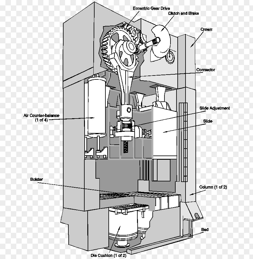 Bolster Stamping Press Machine Die PNG