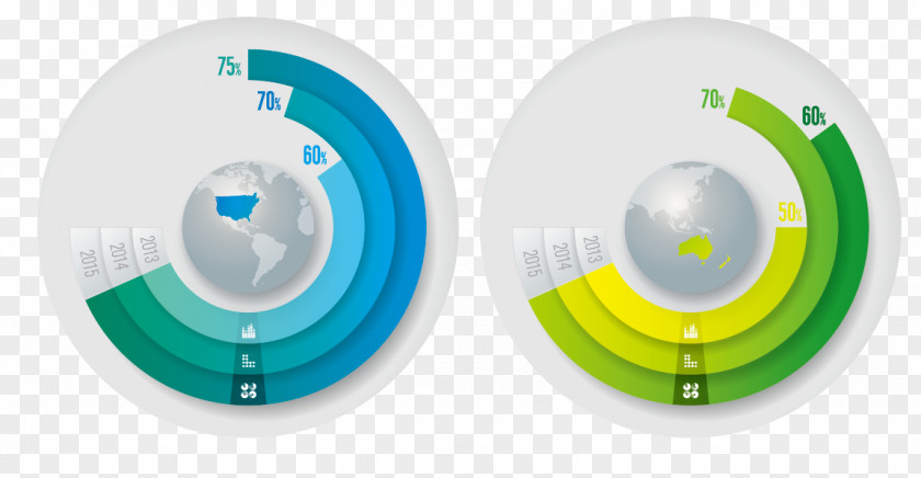 PPT Element Circle Infographic Chart PNG