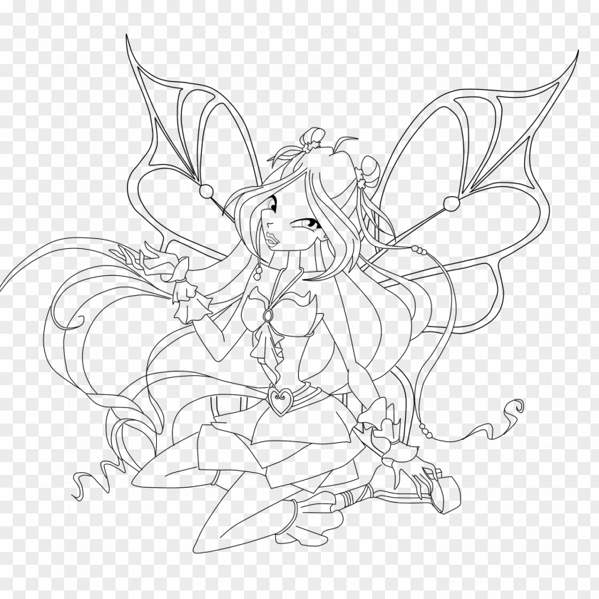 Fairy Bloom Flora Coloring Book Mythix Drawing PNG