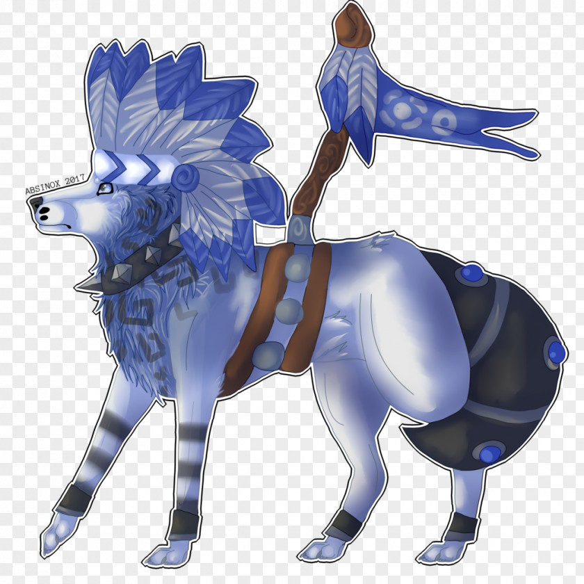 Horse Cobalt Blue Animal Figurine PNG