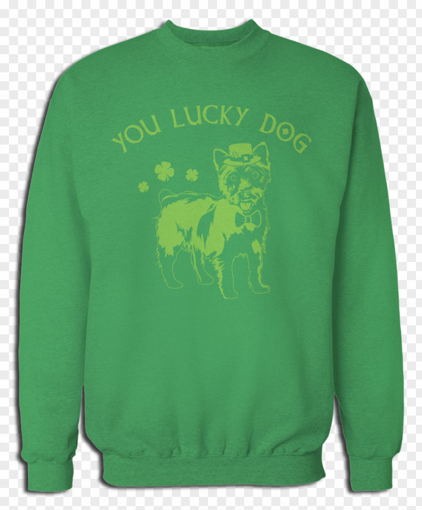 Lucky Dog T-shirt Sweater Sleeve Saint Patrick's Day PNG