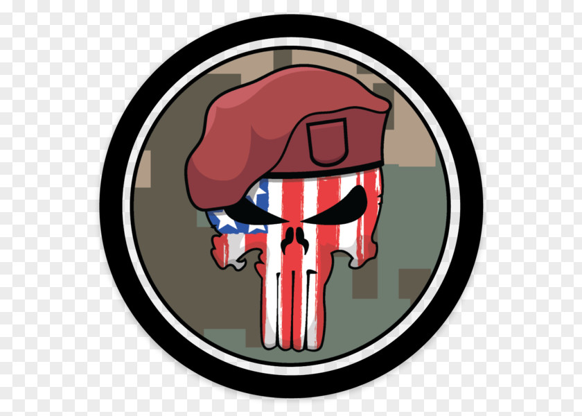 Punisher Sticker 101st Airborne Division Character PNG