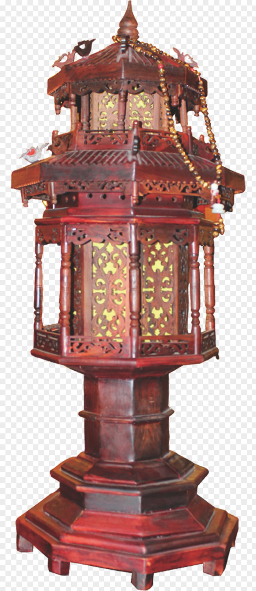 Antique Wooden Lamp Download Computer File PNG