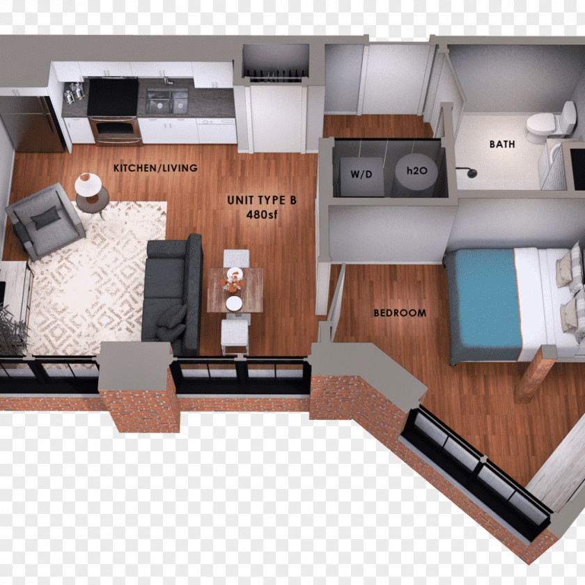 Apartment 95 Lofts Square Foot Bedroom PNG