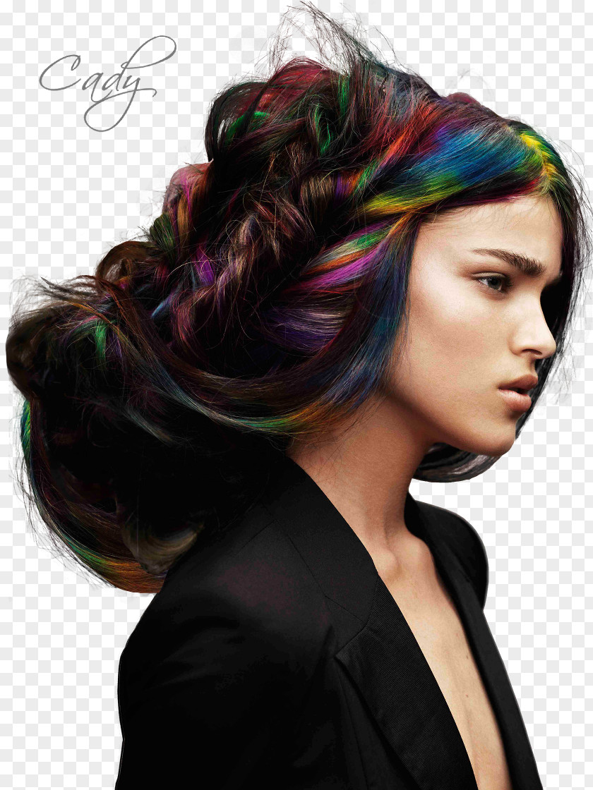 Colorful Hair Cosmetologist Human Color Hairstyle PNG
