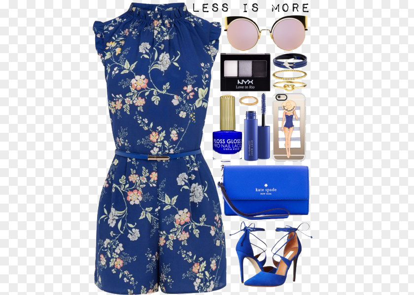 Floral Dress And High Heels Bag Playsuit T-shirt Hoodie Jumpsuit Neckline PNG