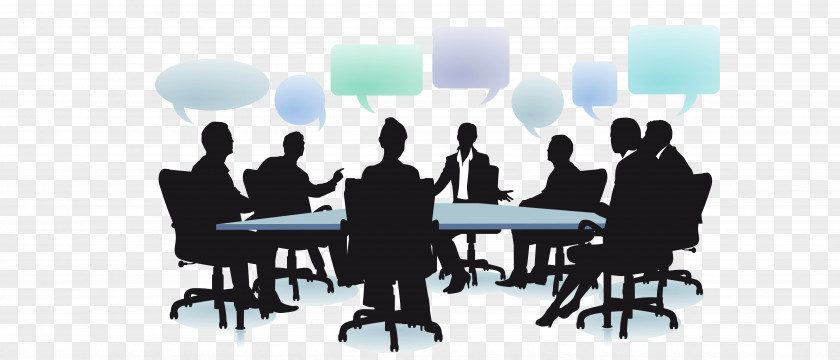 Business People Meeting Silhouette Dialogue Social Organization Management PNG