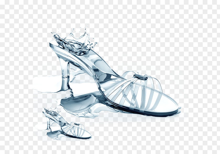 Crystal High Heels Slipper High-heeled Footwear Shoe PNG