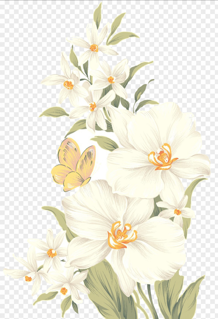 Hand-painted Flowers PNG flowers clipart PNG