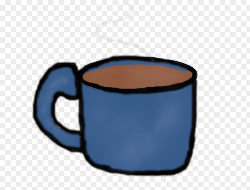 Cup Sketch Coffee Mug Cobalt Blue PNG