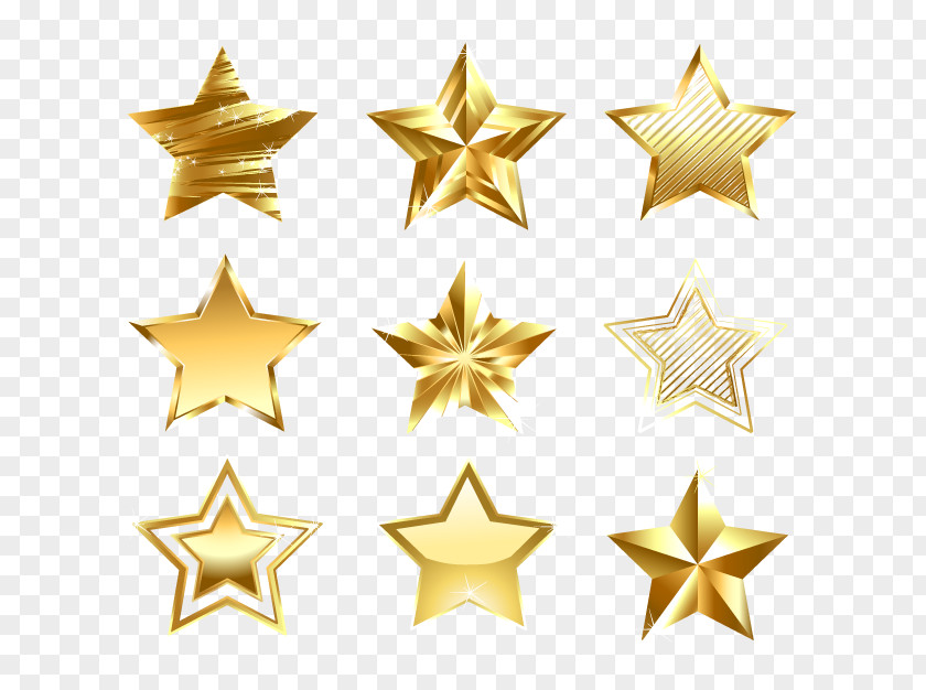Vector Stars Star Gold Clip Art PNG