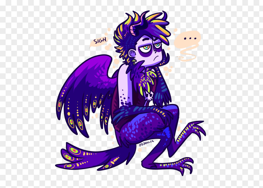 Bad Vibes Vertebrate Clip Art Illustration Legendary Creature Purple PNG