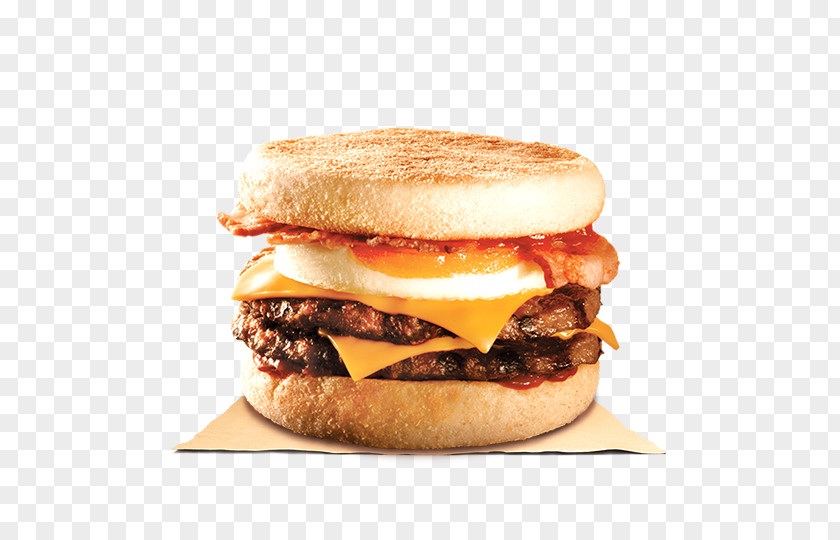 Burger King Hamburger Breakfast Sandwich Fast Food English Muffin PNG