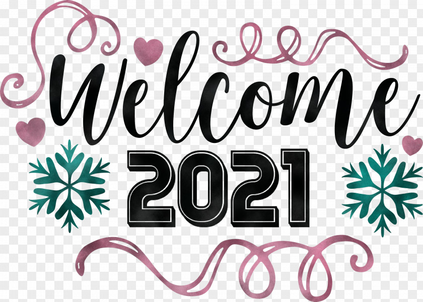 2021 Welcome New Year Happy PNG