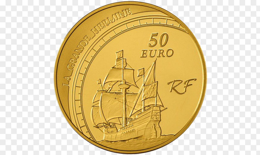 50 Euro Monnaie De Paris Marius Gold Medal Token Coin PNG