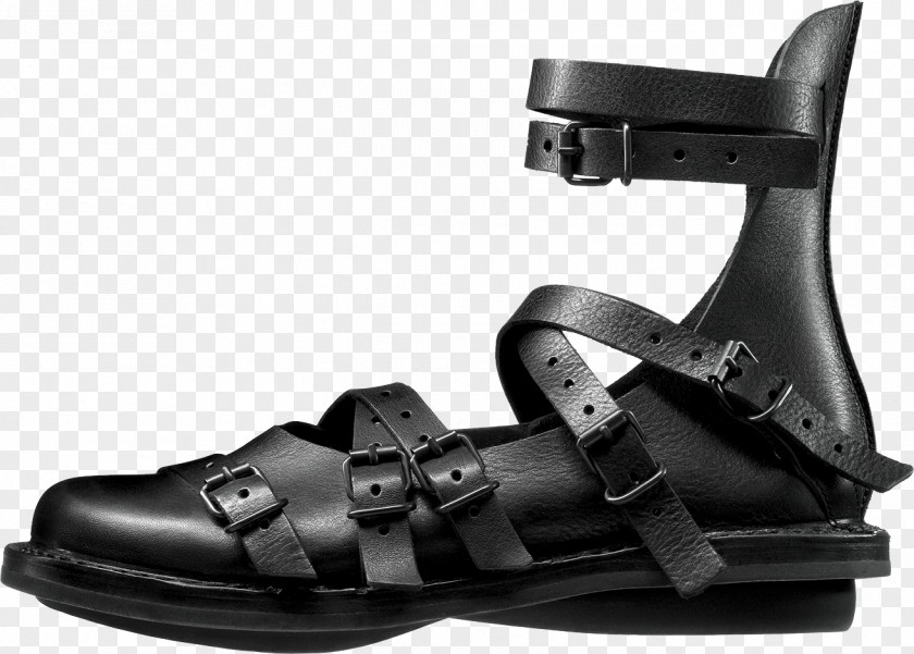 Sandal Shoe Patten Fashion Black PNG