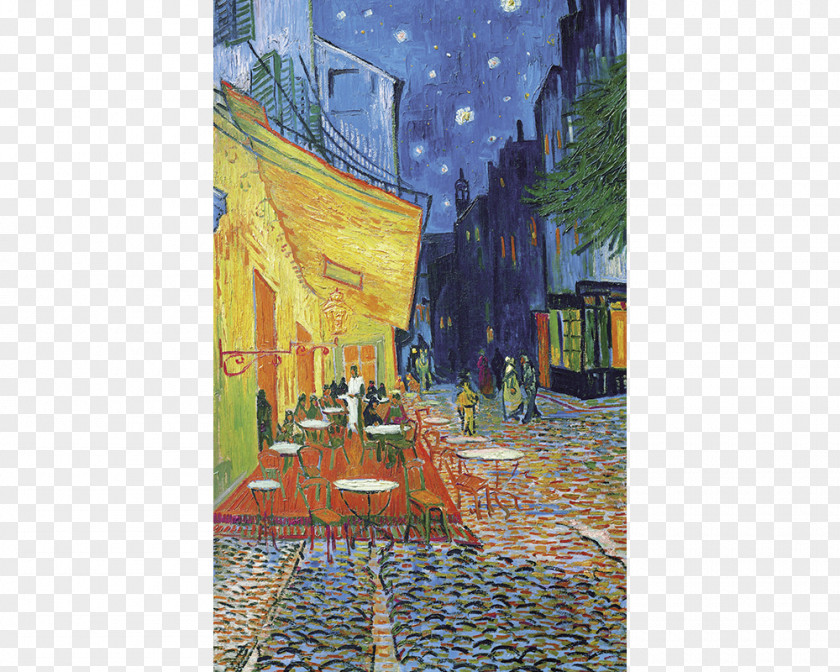 Van Gogh Café Terrace At Night The Starry Almond Blossoms Church Auvers PNG