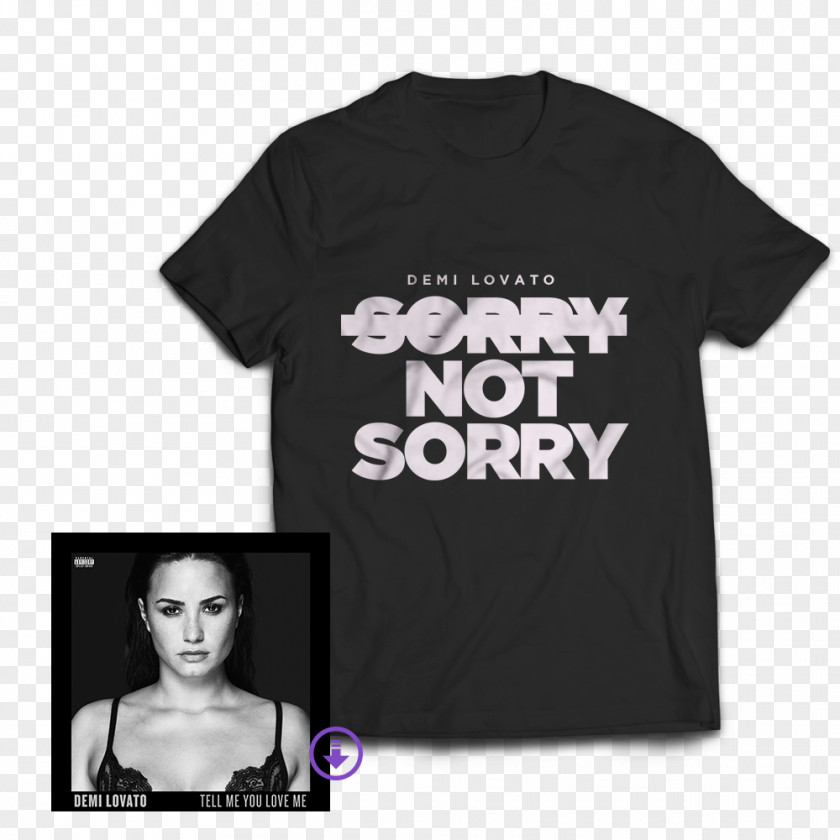 Digital Products Album Demi Lovato T-shirt The Neon Lights Tour Tell Me You Love World Sorry Not PNG