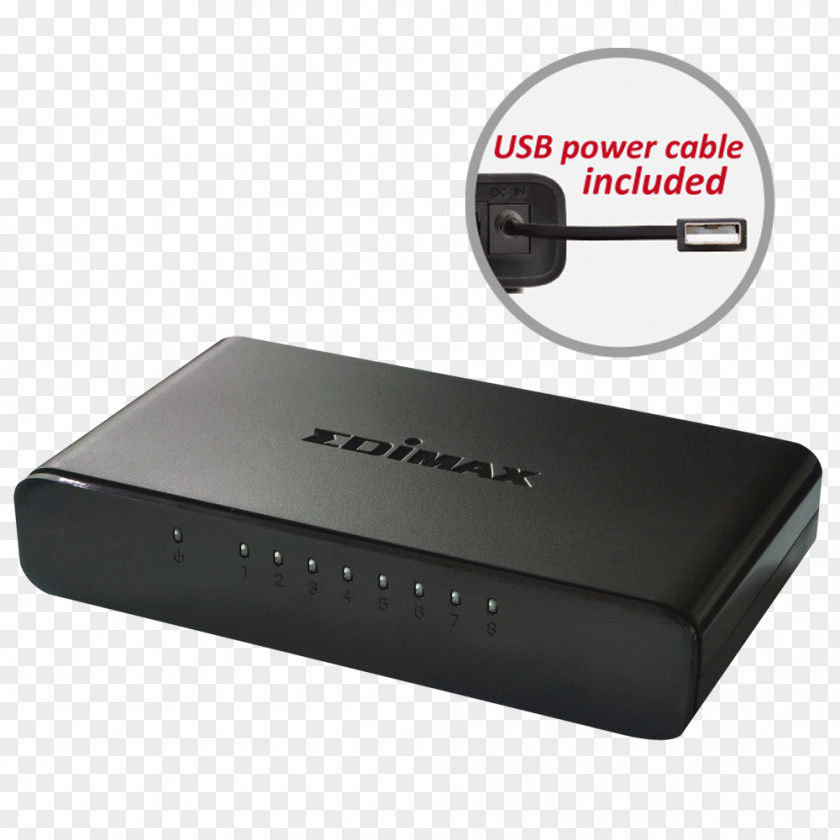 Electrical Cable Network Switch Edimax 8-Port Fast Ethernet Desktop Uk Plug Gigabit IEEE 802 PNG