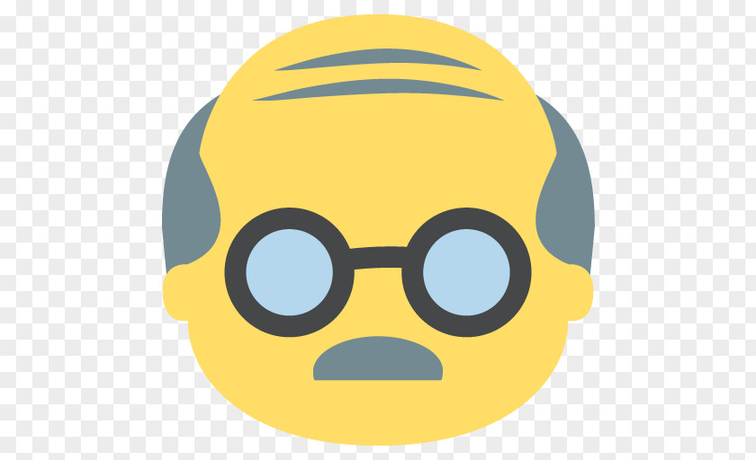 OLD MAN Face With Tears Of Joy Emoji Emoticon Man Grandparent PNG