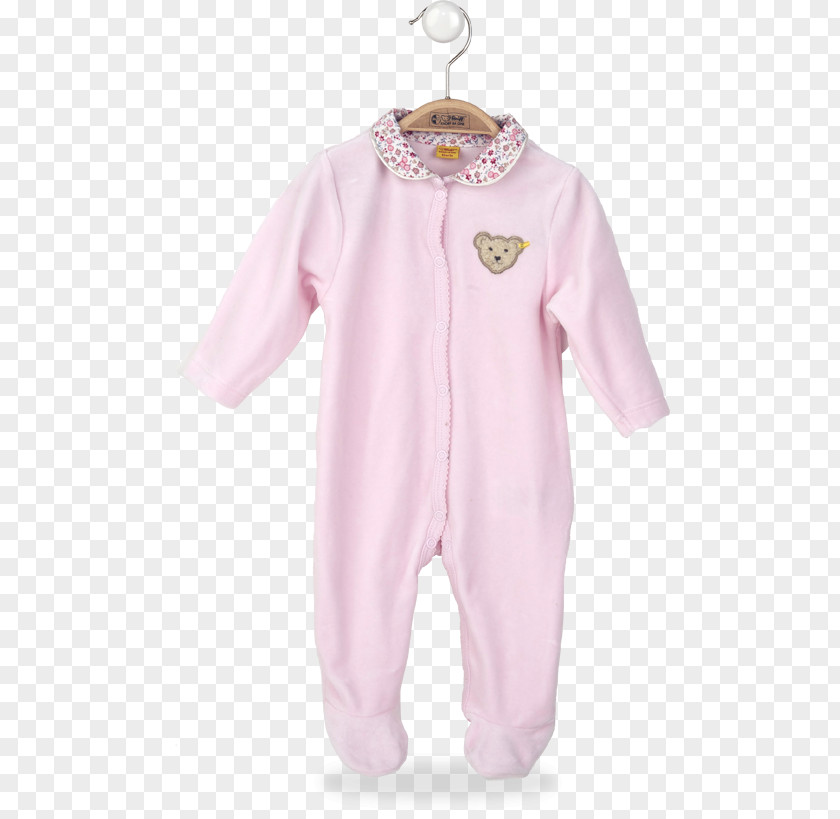 Pink Teddy Baby & Toddler One-Pieces M Sleeve Pajamas Bodysuit PNG