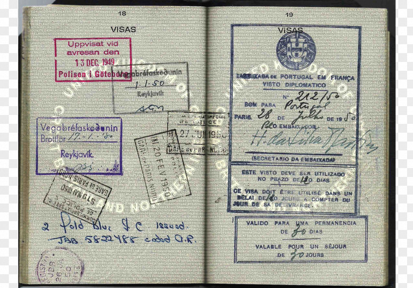 Shiroshichi Kimura Cold War Travel Document Passport Paper PNG