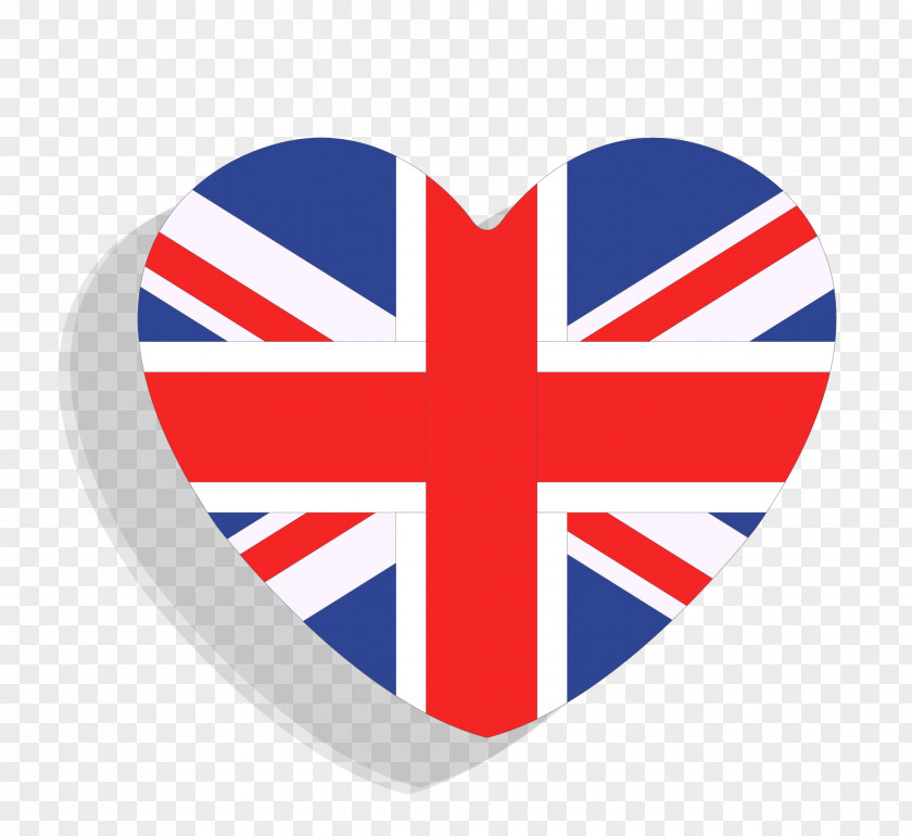 Heart Shaped British Flag PNG