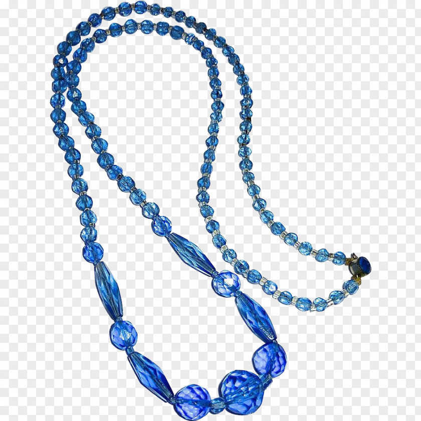Necklace Bead Glass Jewellery Blue PNG