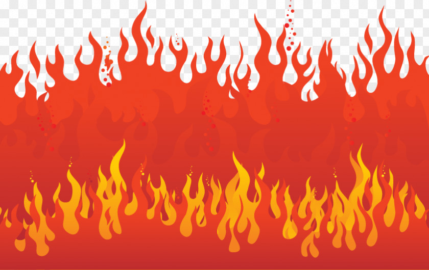 Vector Painted Red Flame Fire PNG